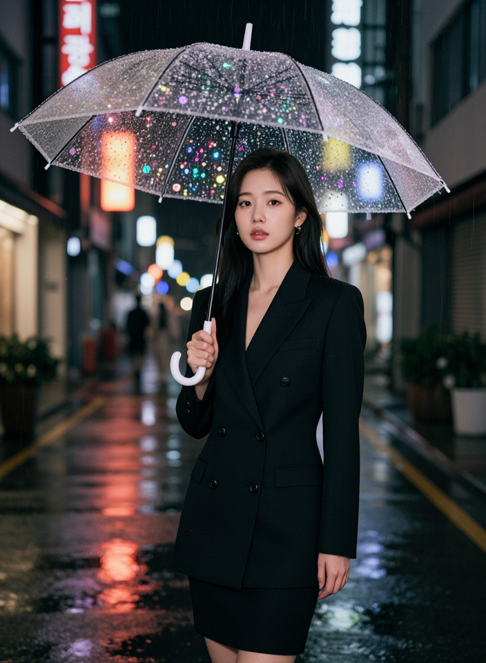 비로 만든 우산