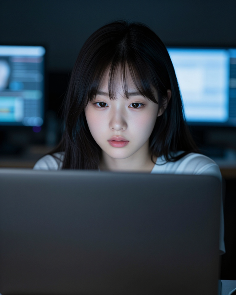 새벽 두 시의 모니터 빛